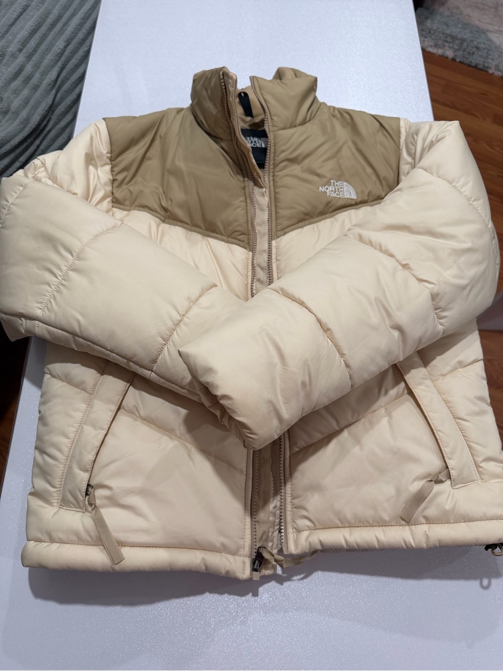 The North Face Beige & Tan Insulated Puffer Jacket